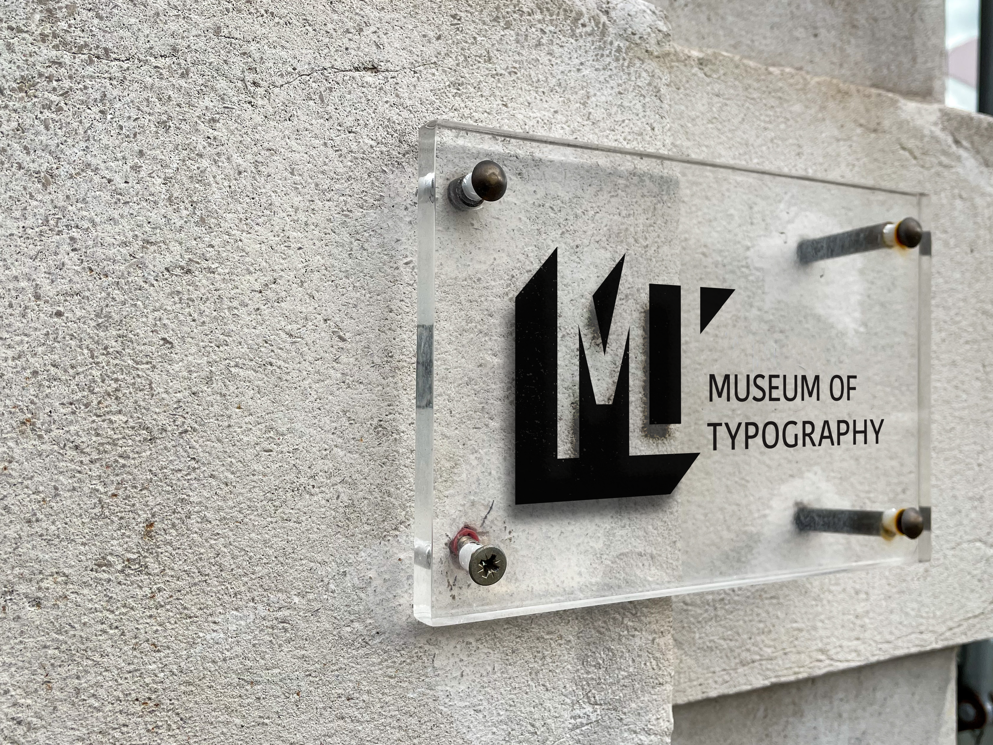 Museum of Typography glass sign