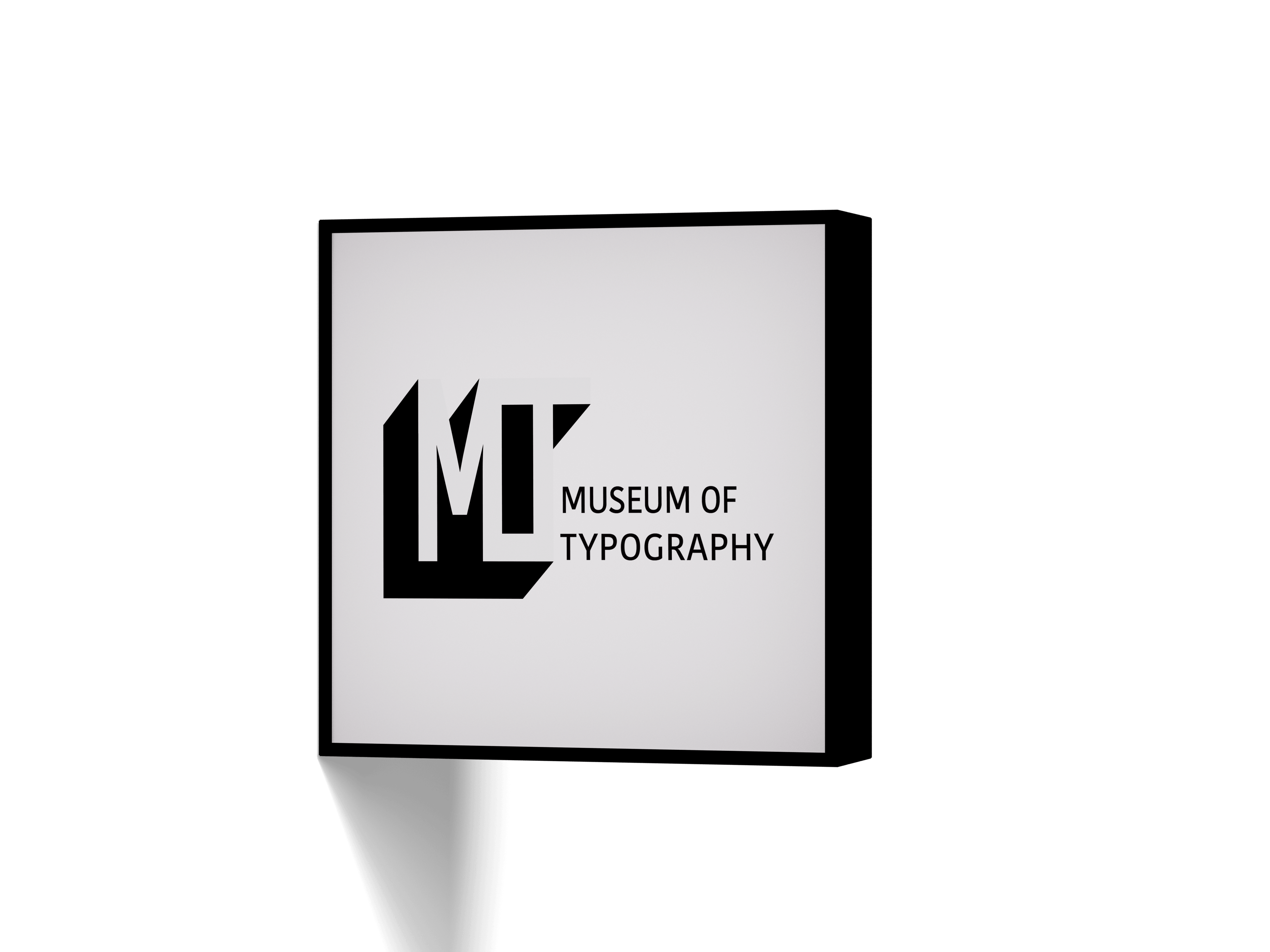 Museum of Typography glass signage mockup