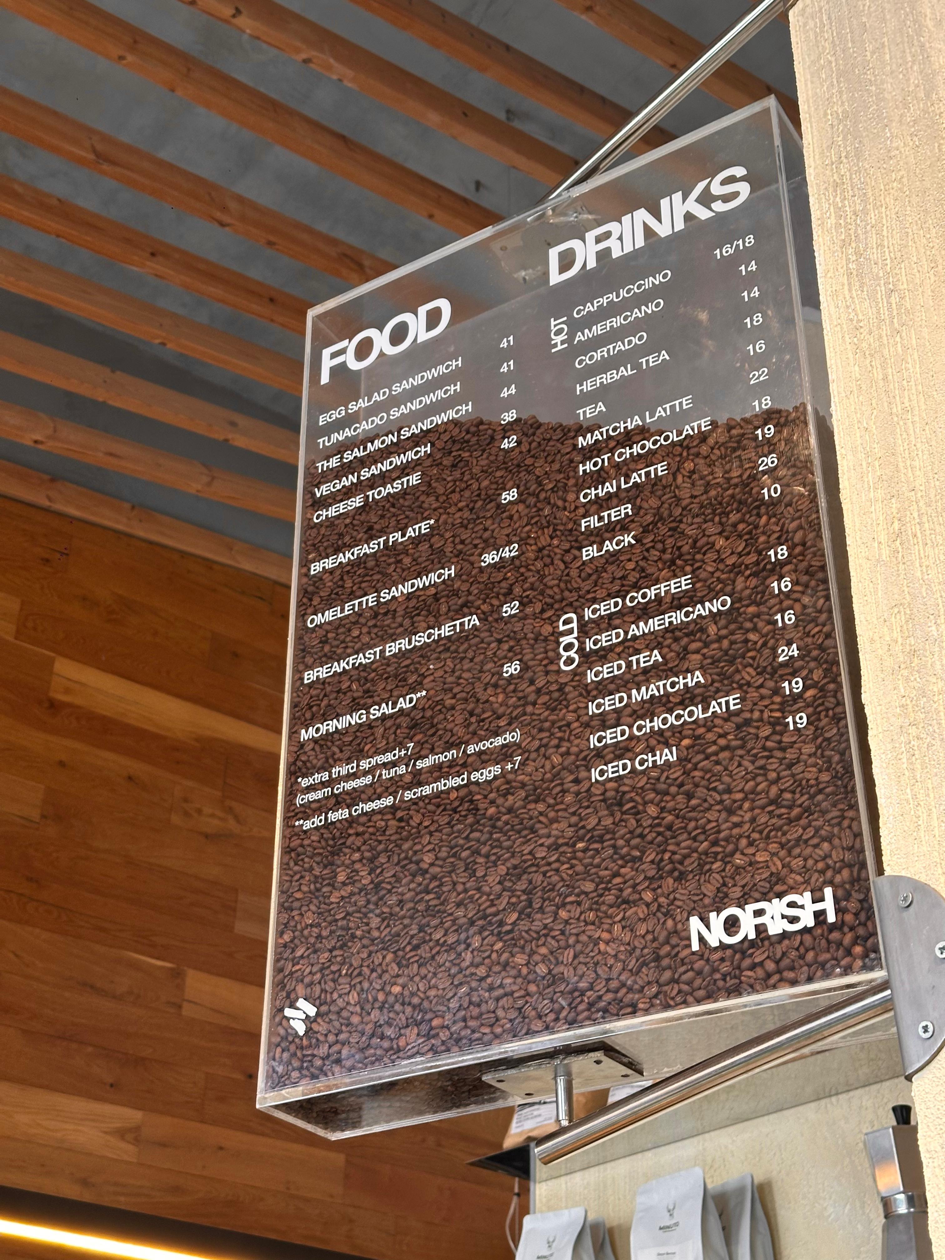 Norish menu open